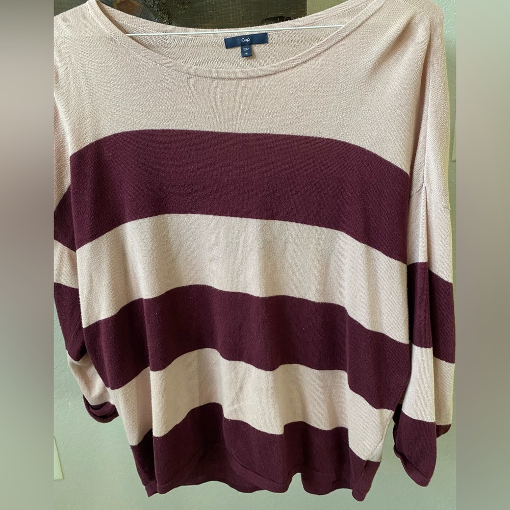 Pink and Maroon Oversized Sweater